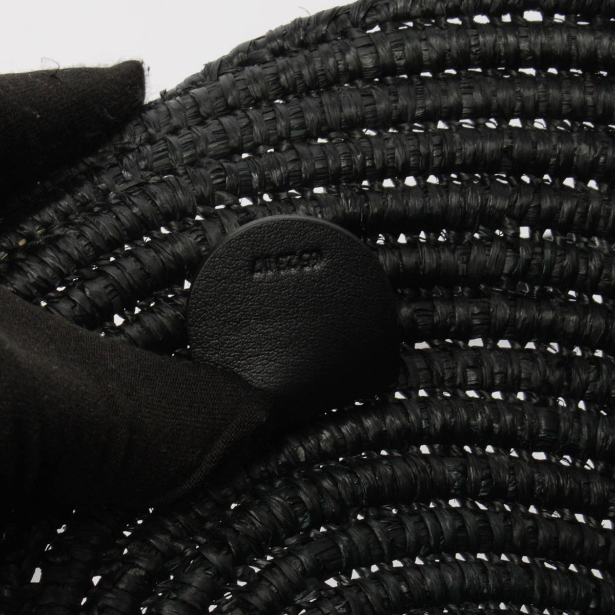 Loewe x Paula's Ibiza Black Raffia Petal Basket Tote