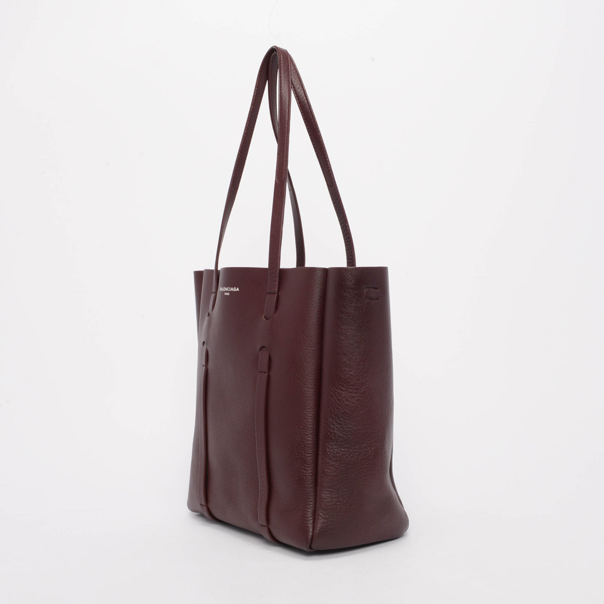 Balenciaga Burgundy Calfskin Xs Everyday Tote