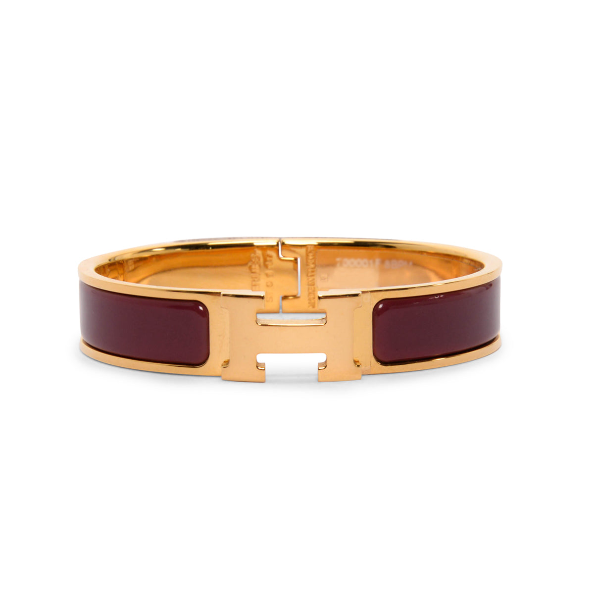 Hermes Rouge de Chine Enamel Clic H Bracelet