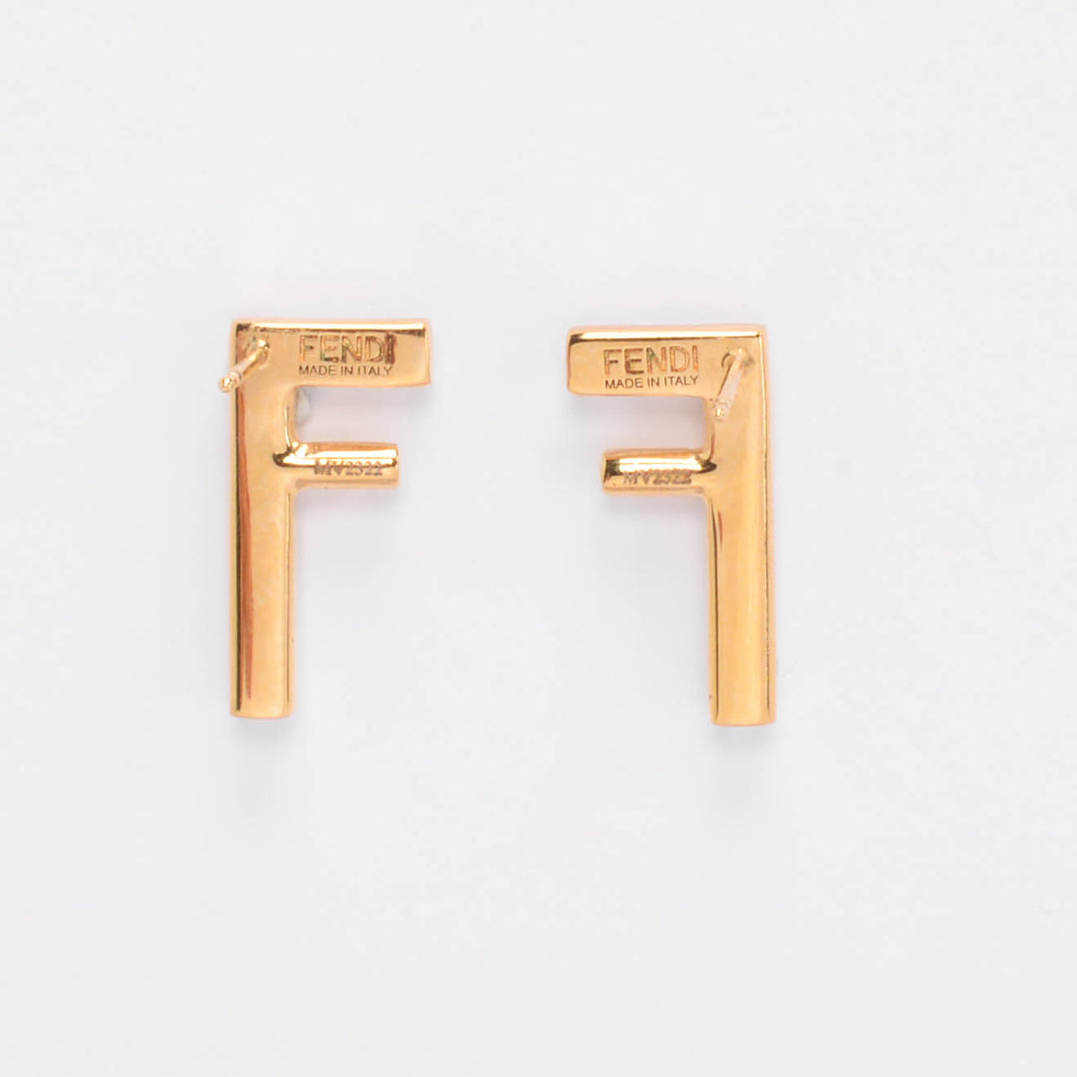 Fendi Gold Tone Crystal Fendi First Earrings