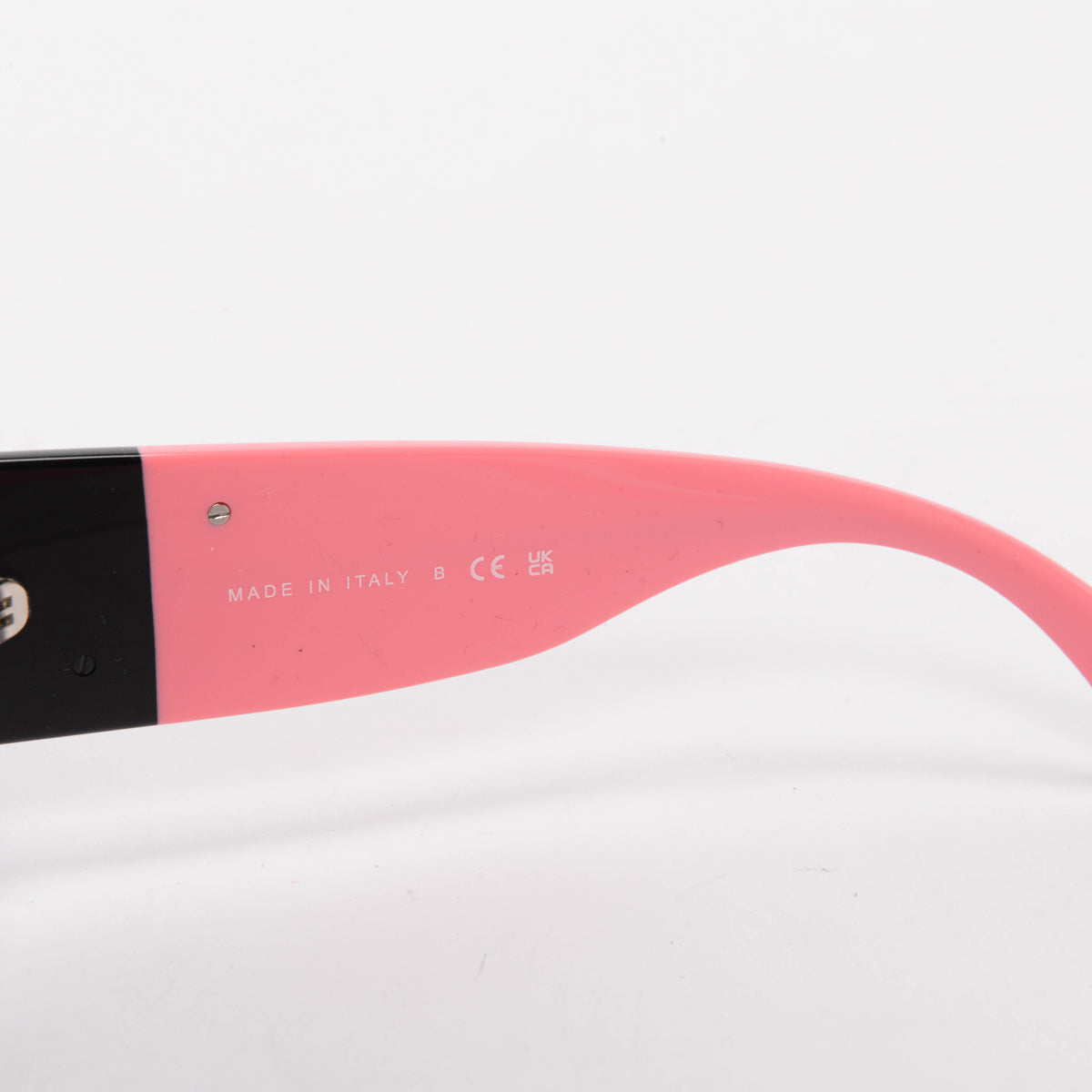 Chanel Black & Pink Acetate CC Oval Sunglasses