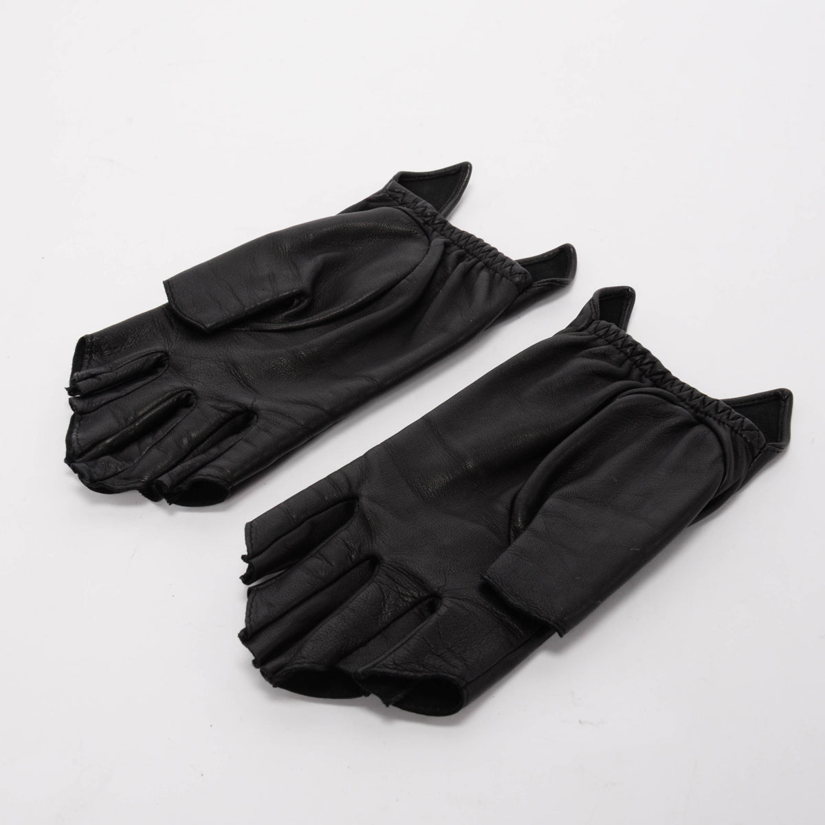 Chanel Black Lambskin Crystal Fingerless Gloves