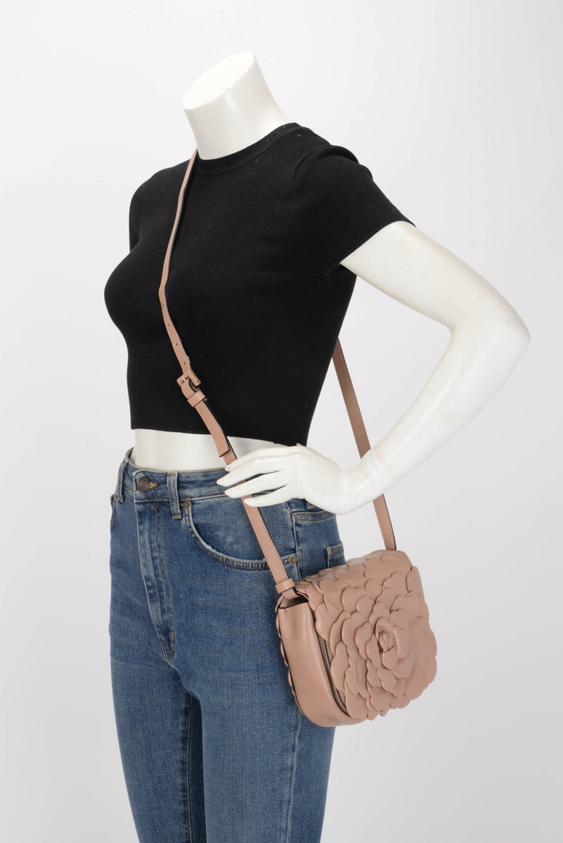 Valentino Rose Cannelle Nappa Atelier 03 Rose Edition Small Flap Bag