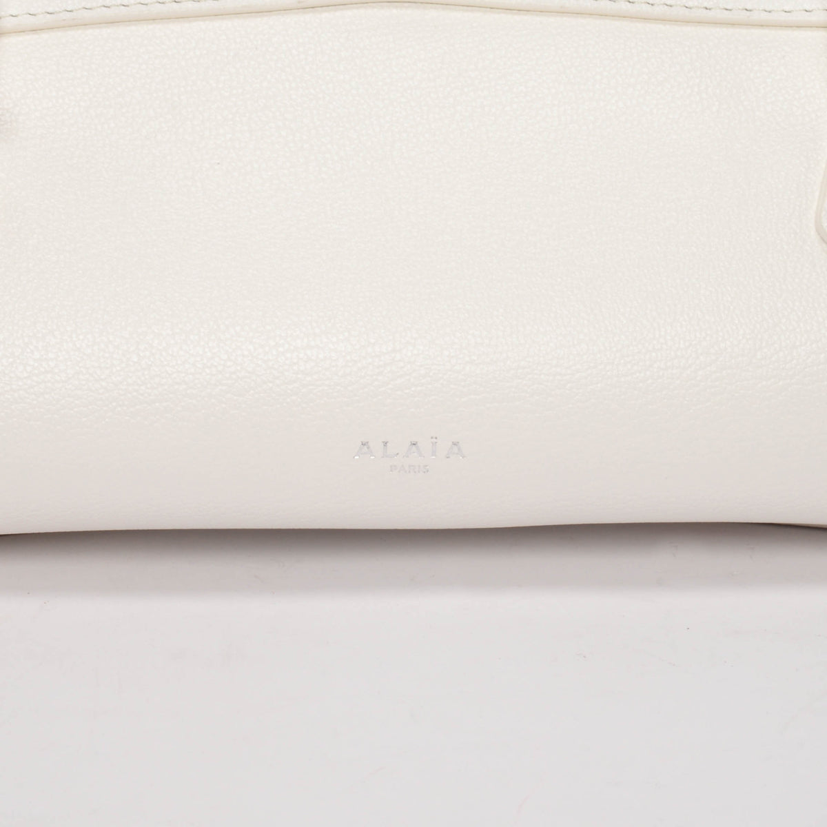 Alaia White Goatskin Le Teckel Medium Shoulder Bag