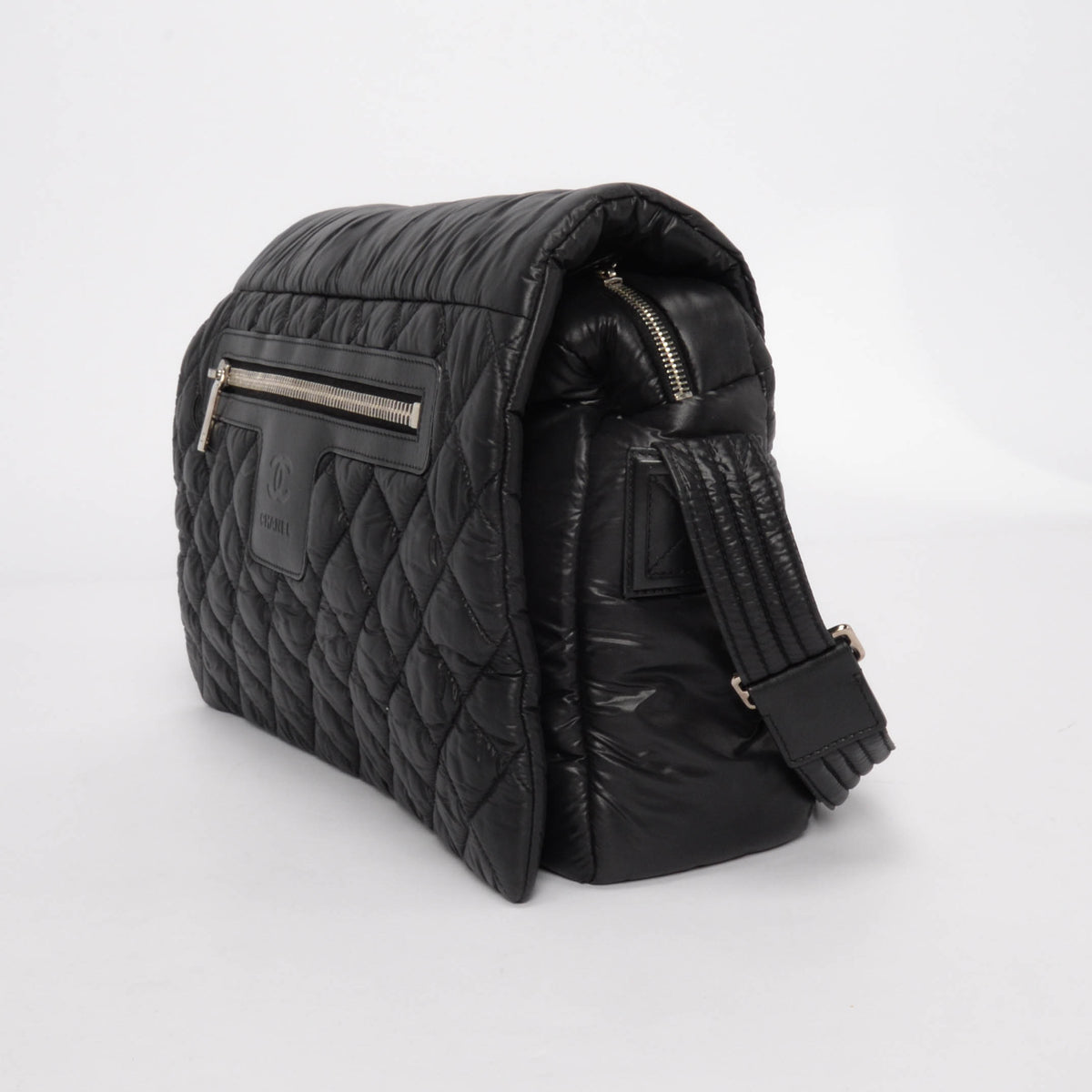Chanel Black Quilted Nylon Coco Cocoon Messenger Bag