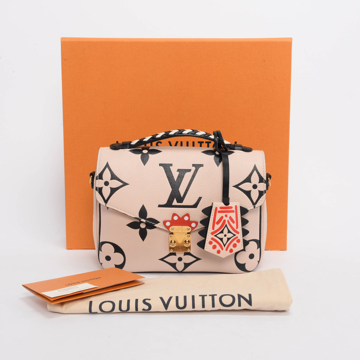 Louis Vuitton Creme Empreinte Monogram Giant Crafty Pochette Metis