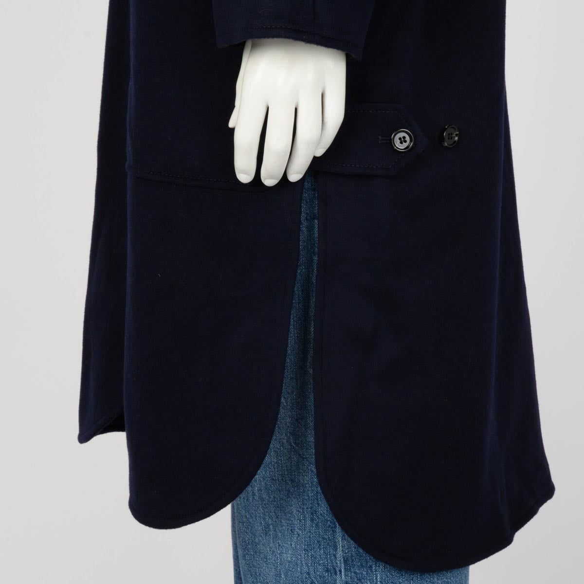 Burberry Navy Cashmere Dayrell Coat UK 8