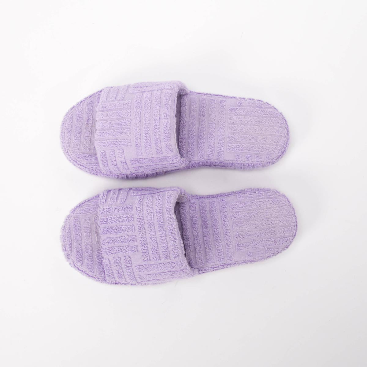 Bottega Veneta Purple Terry Cloth Resort Slippers 40