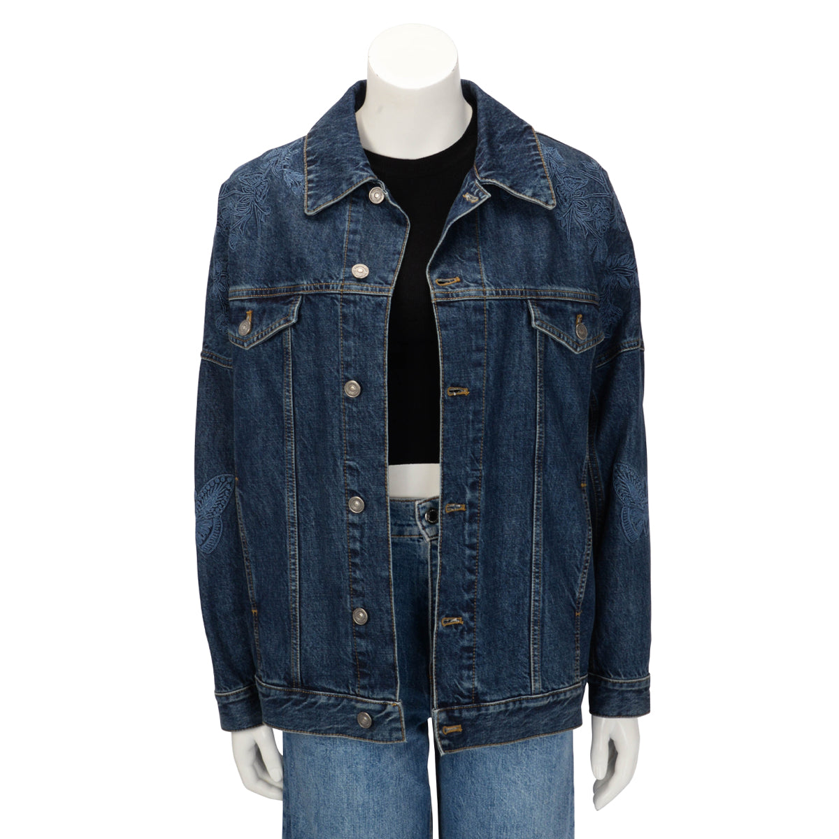 Dior Blue Denim Butterfly Embroidered Jacket