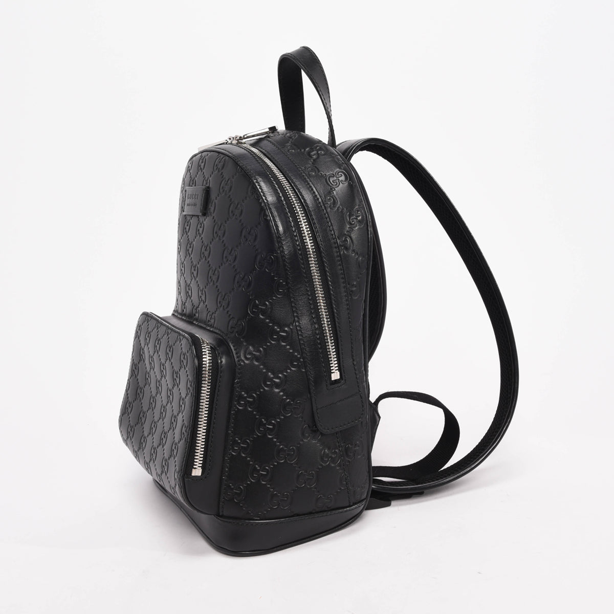 Gucci Black Guccissima Small Signature Day Backpack