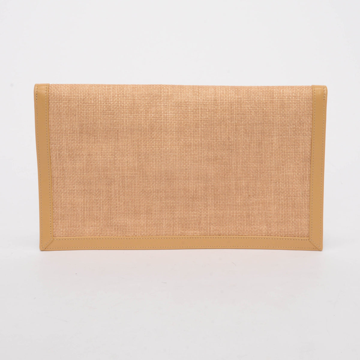 Saint Laurent Natural Micro Raffia Uptown Pouch