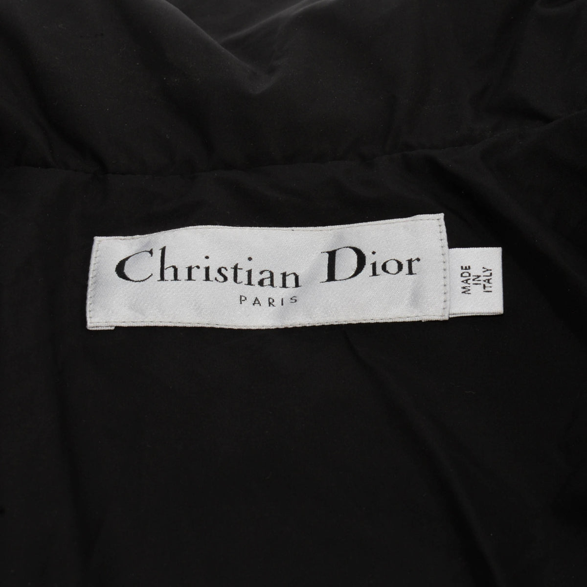 Dior Black Oblique Jacquard DiorAlps Belted Puffer Jacket FR 34