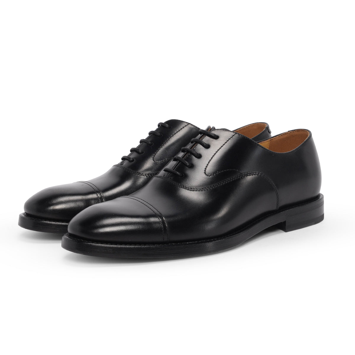 Brunello Cucinelli Black Calfskin Derby Lace-up Shoes 40