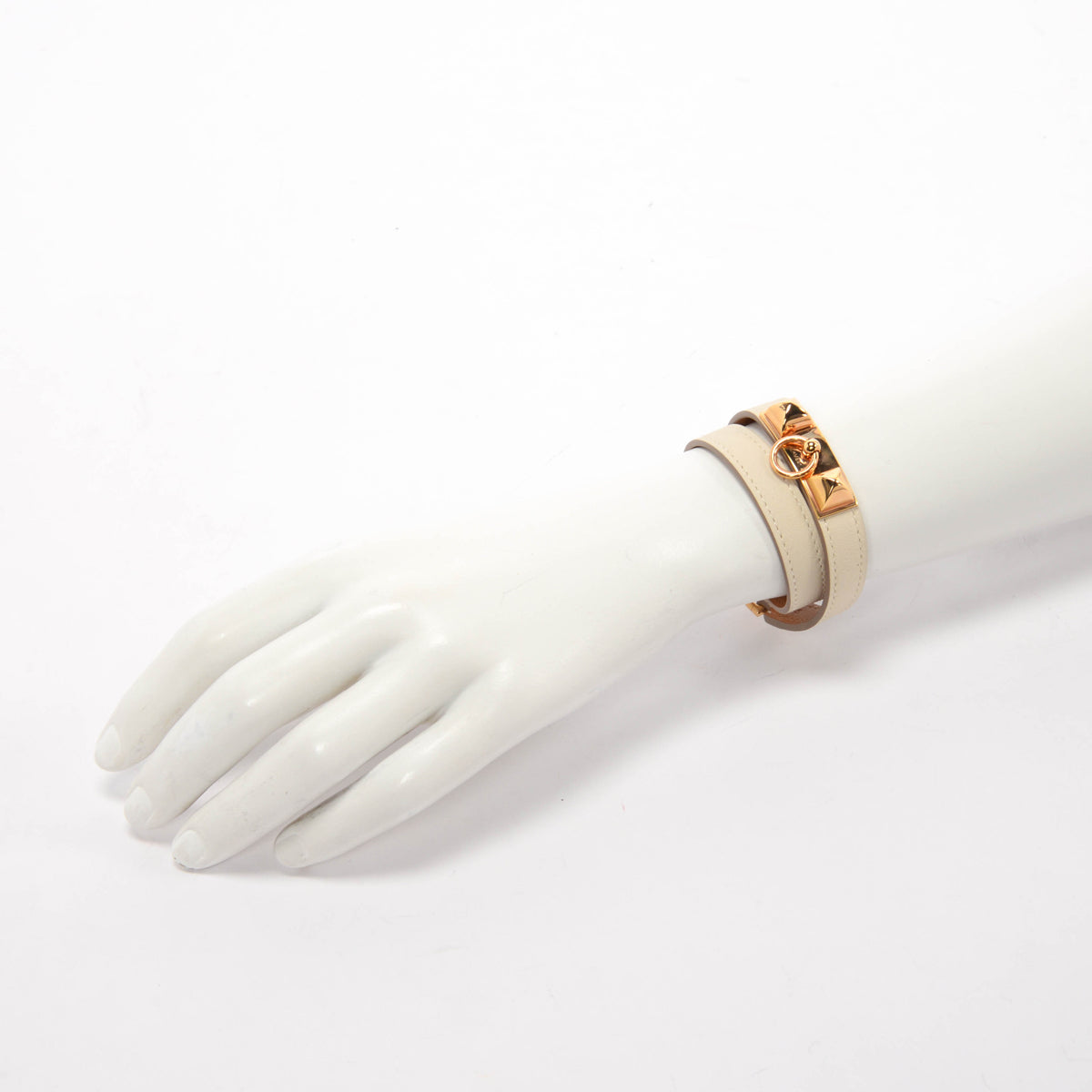 Hermes Craie Swift Rivale Double Tour Bracelet RGHW