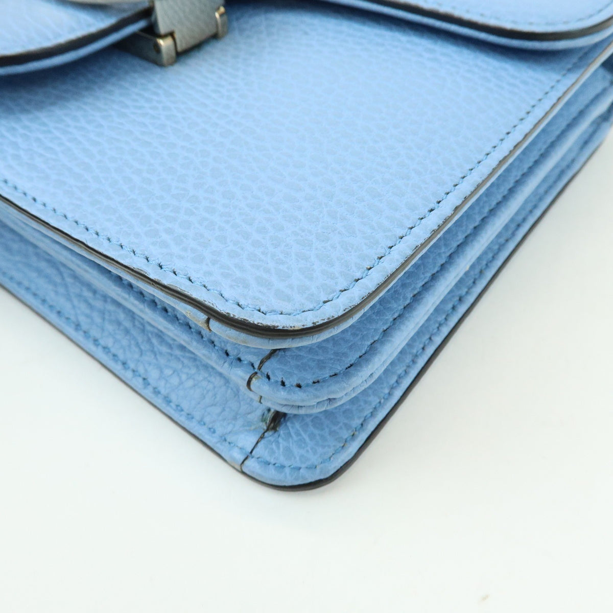 Gucci Light Blue Calfskin Interlocking G Shoulder Bag
