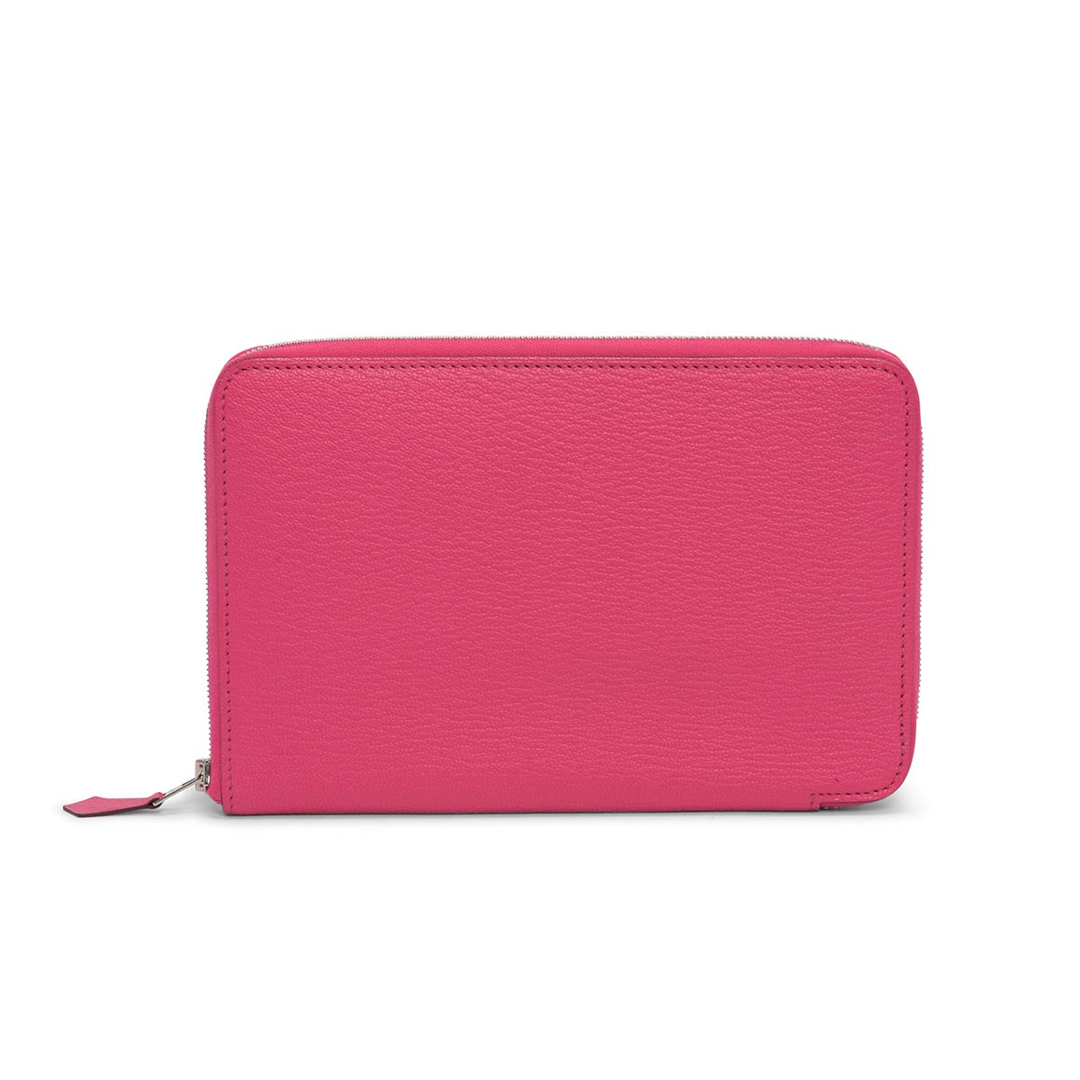 Hermes Rose Shocking Chevre Azap GM Combined Wallet