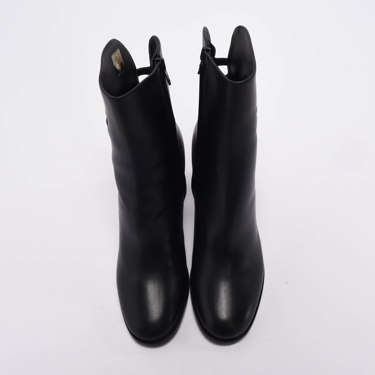 Valentino Black Calfskin V-Logo Ankle Boots 41