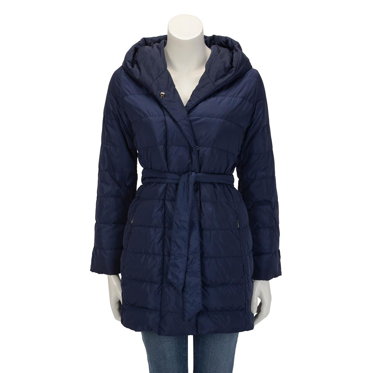 Max Mara Weekend Navy Quilted Nylon Urban Puffer Coat IT 38