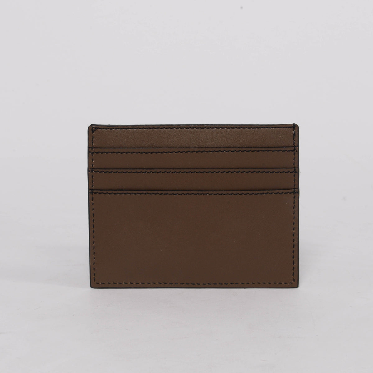 Fendi Brown Embossed Leather F Is Fendi Card Holder