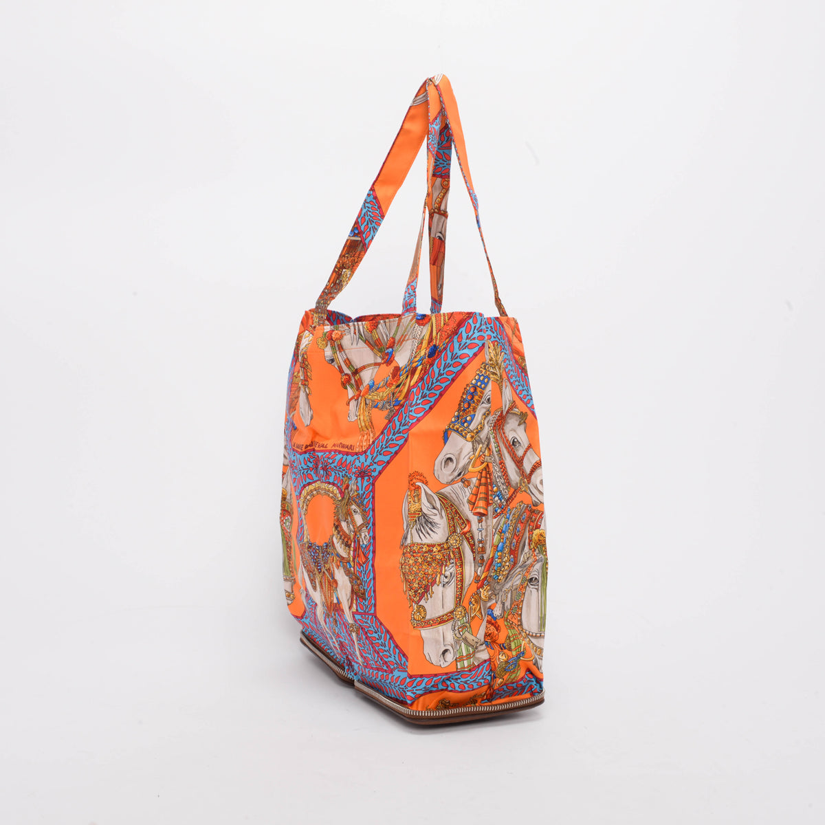 Hermes Orange La Dance Du Cheval Marwari Silky Pop Tote