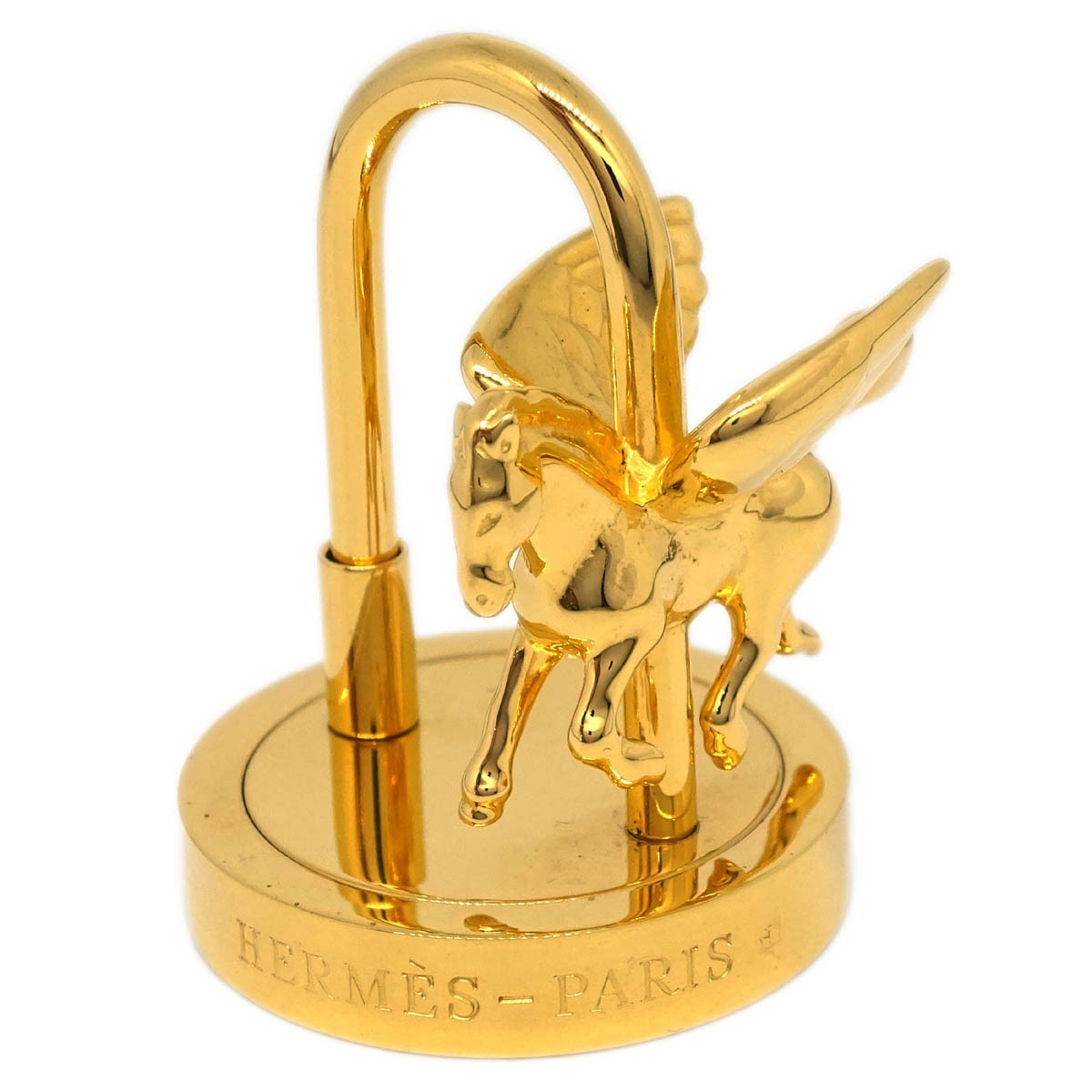 Hermes Gold Pegasus Merry-Go-Round Padlock Charm