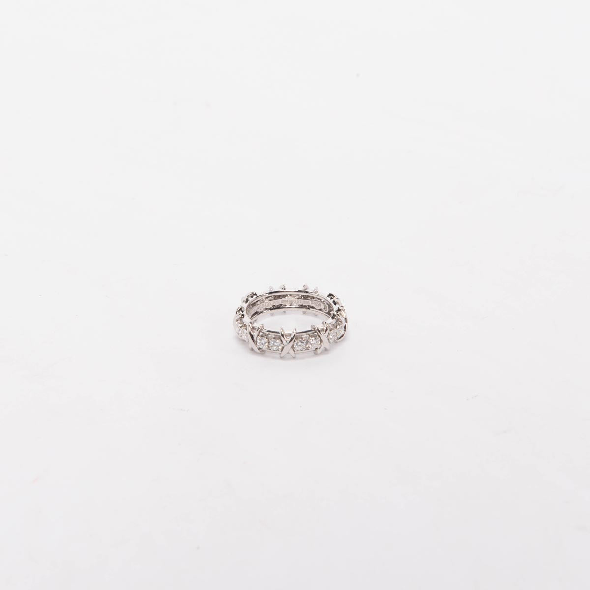 Tiffany & Co Platinum & Diamond Schlumberger 18 Stone Ring