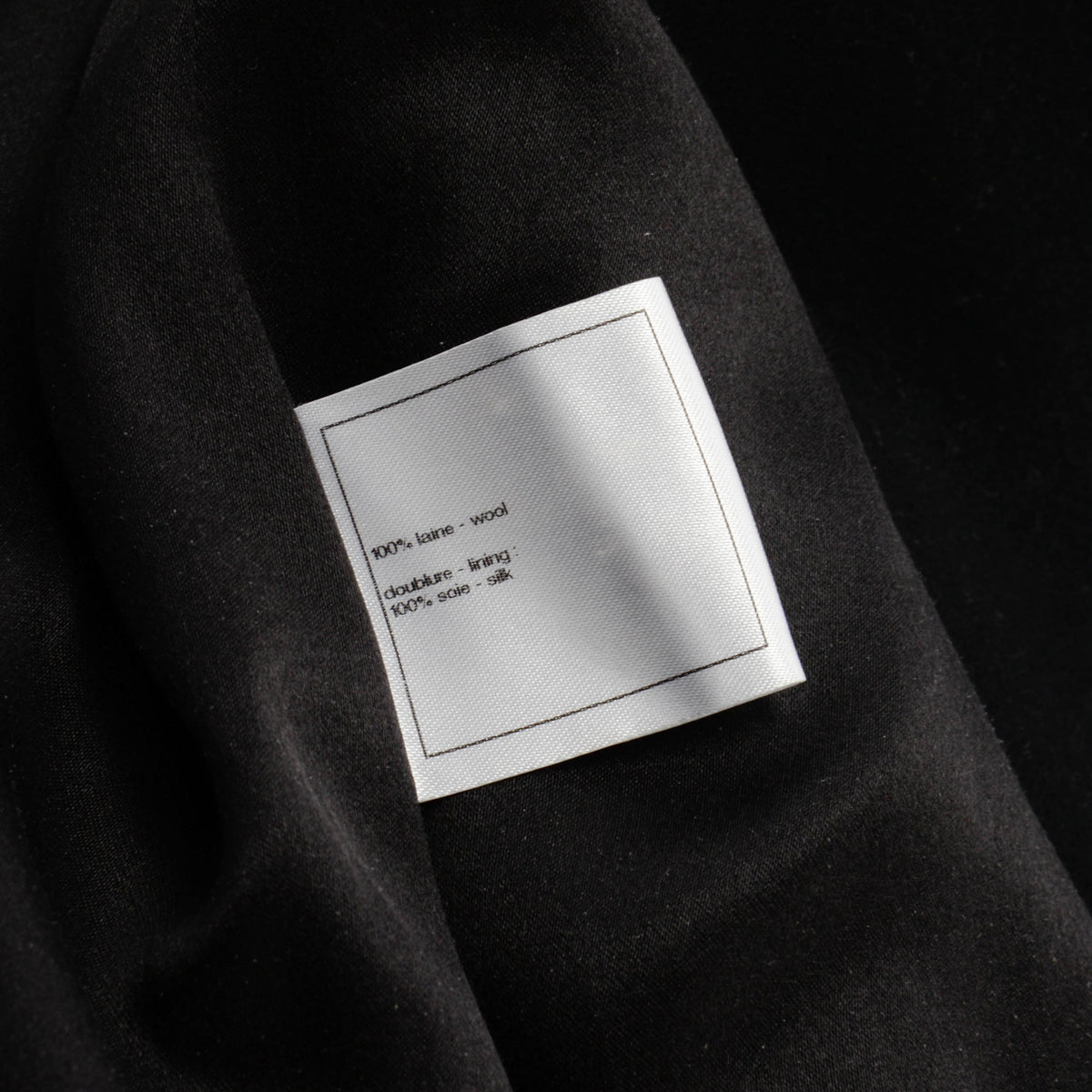 Chanel Black Wool Melton Gripoix Button Pea Coat FR 40