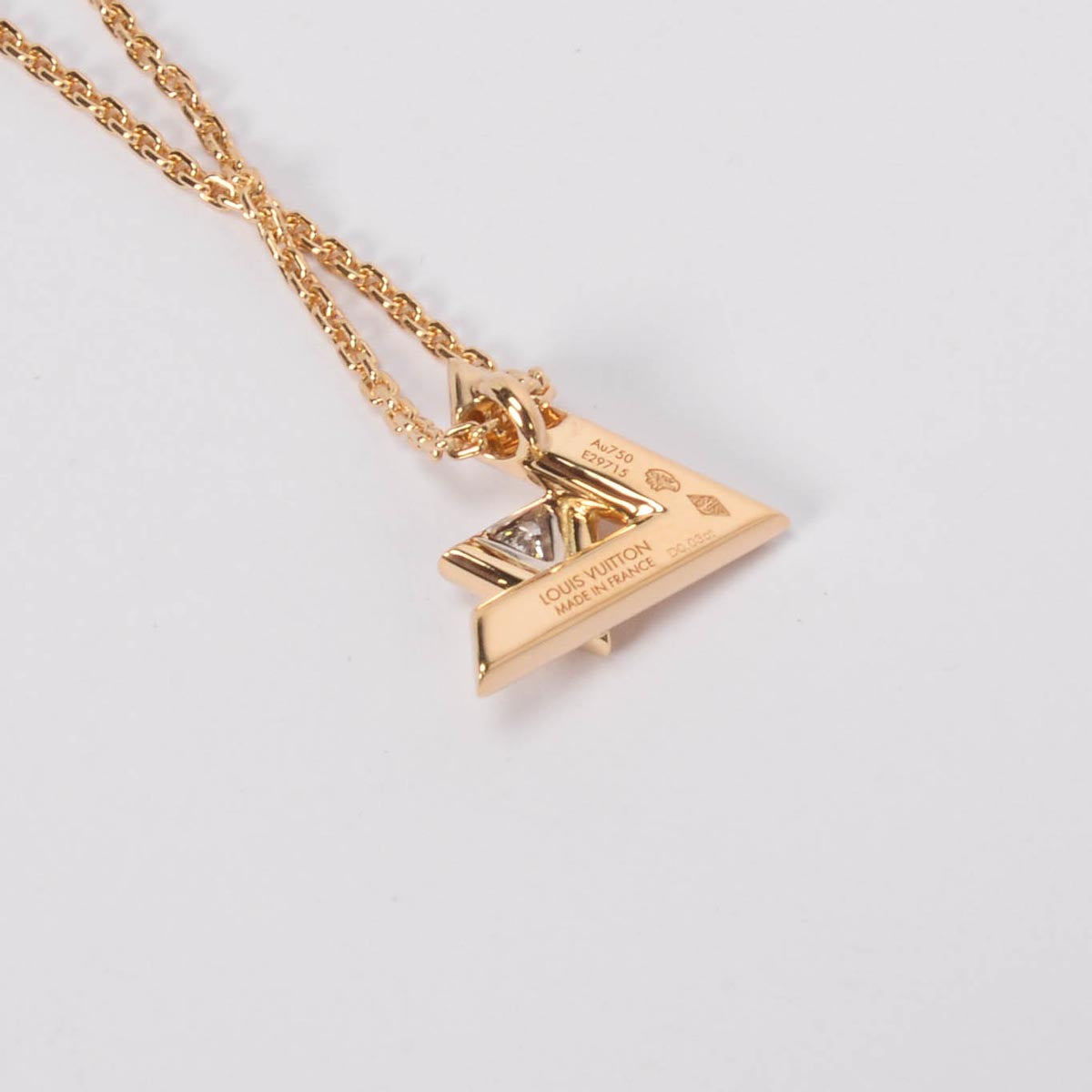 Louis Vuitton Yellow Gold & Diamond Small Volt One Necklace