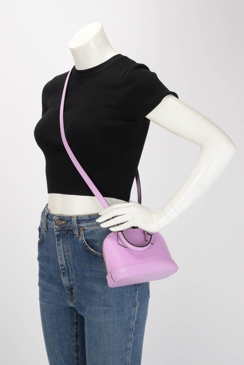 Louis Vuitton Lilac Epi Leather Nano Alma