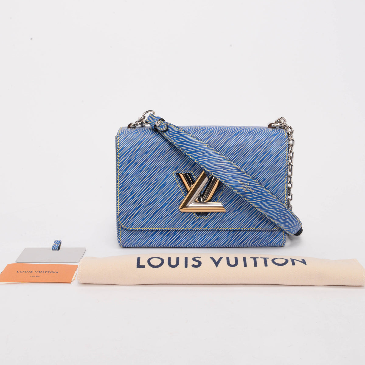 Louis Vuitton Denim Epi Leather Twist MM Bag