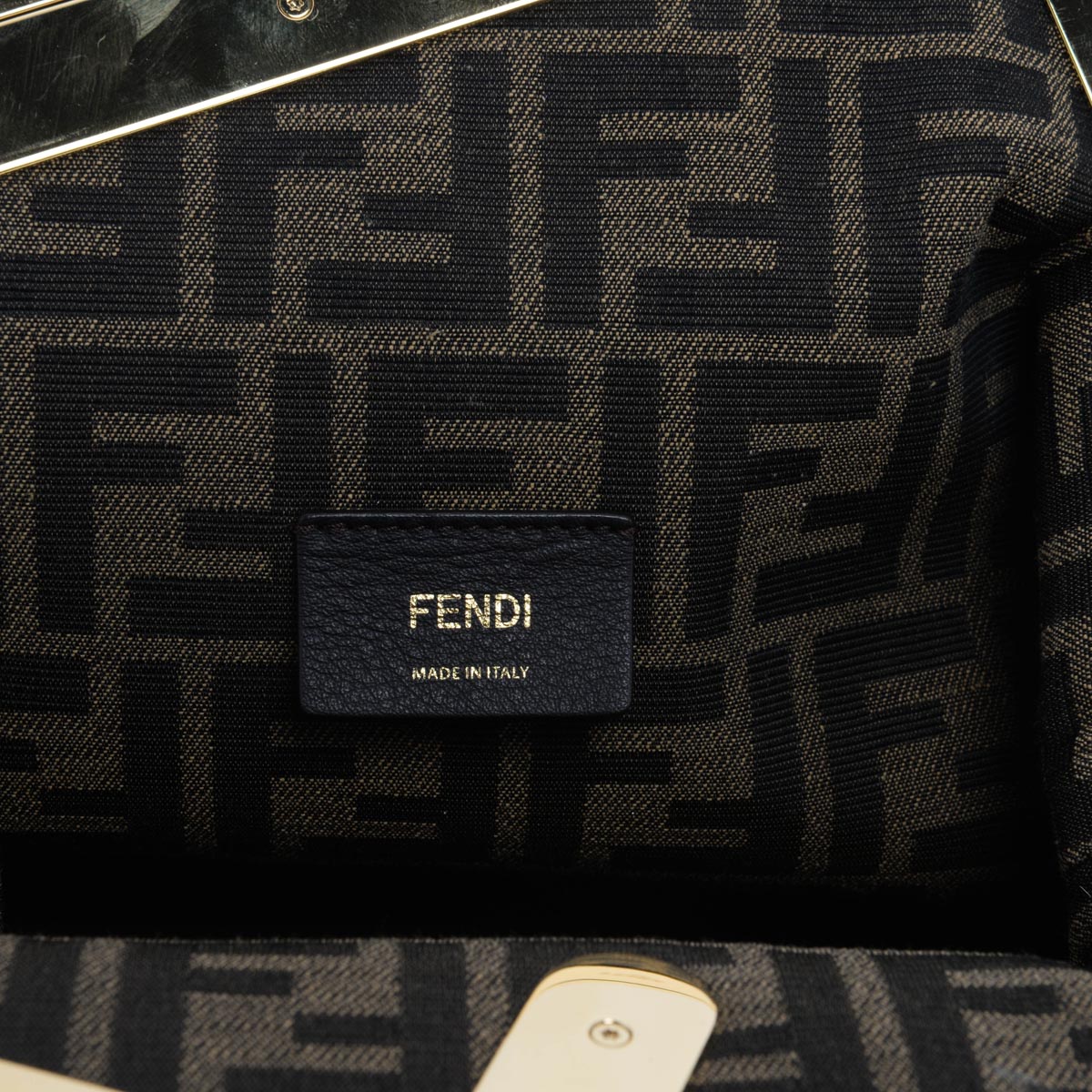 Fendi Rosa Plaster Shearling Medium Fendi First Clutch