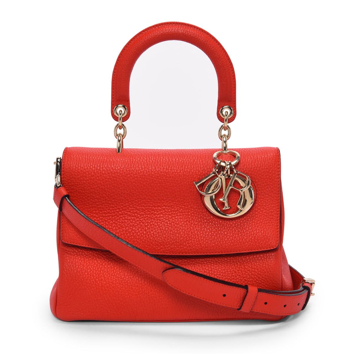 Dior Red & Navy Bullcalf Be Dior Small Flap Bag