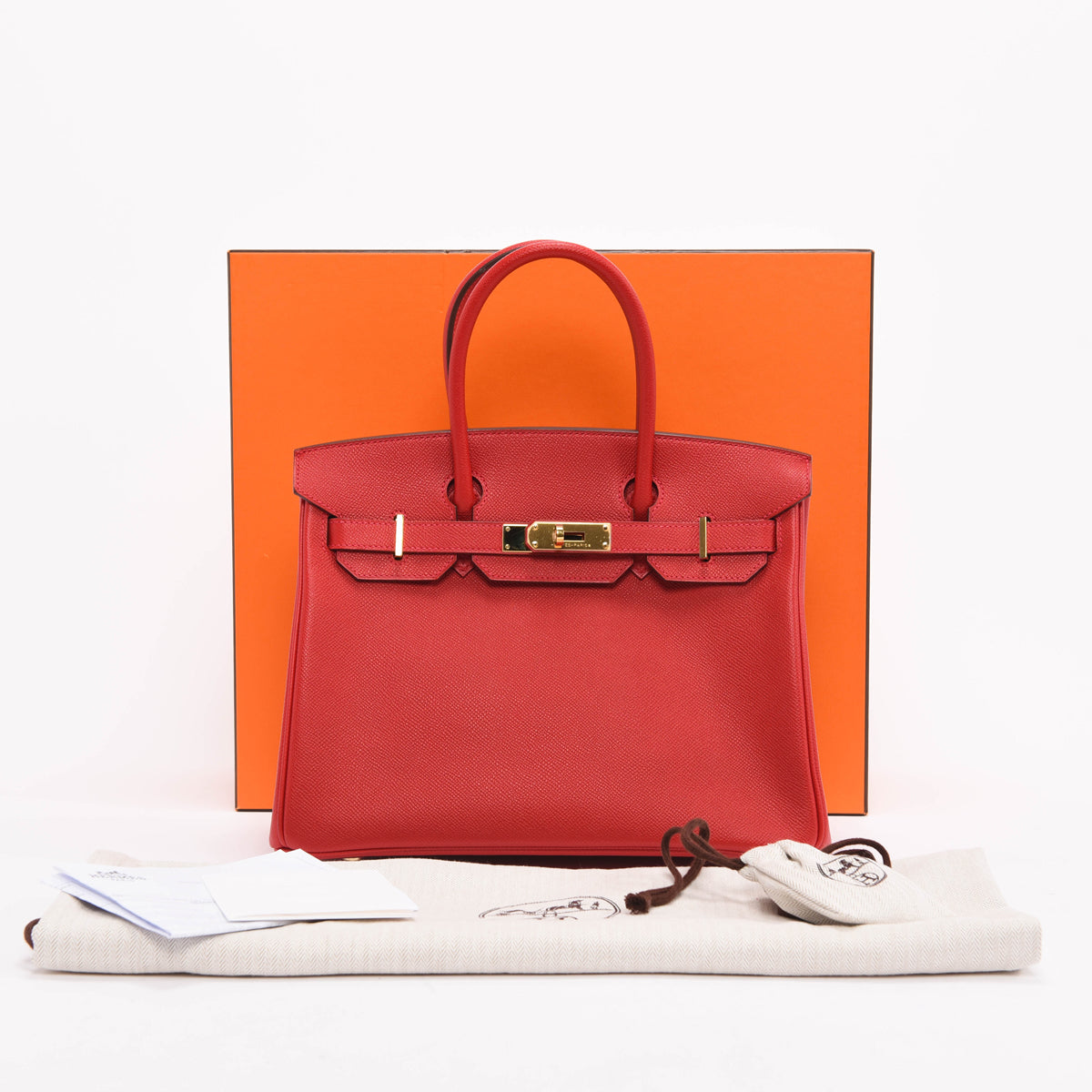 Hermes Rouge Casaque Epsom Birkin 30