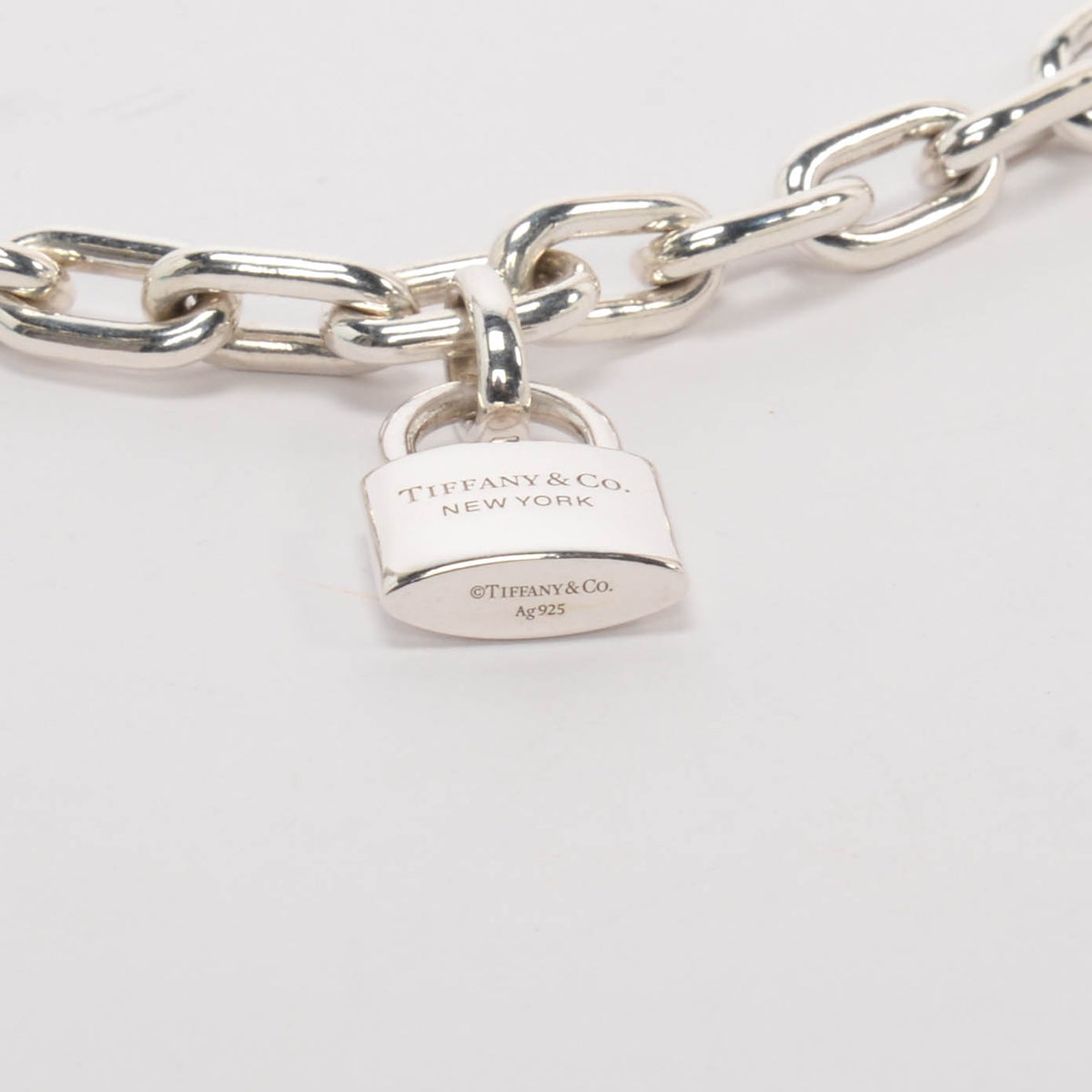 Tiffany & Co Sterling Silver & Freshwater Pearl HardWear Lock Necklace