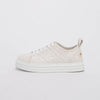 Fendi White Embossed Leather Monogram Rise Sneakers 36 - Blue Spinach