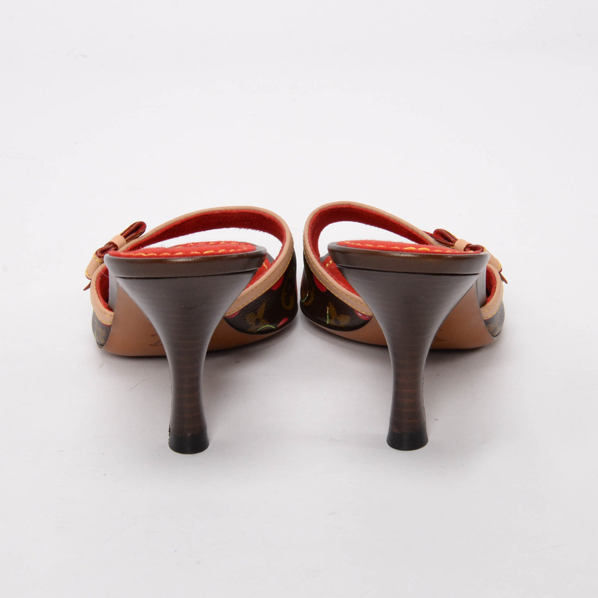 Louis Vuitton x Takashi Murakami Monogram Cerises Bow Sandals 37.5