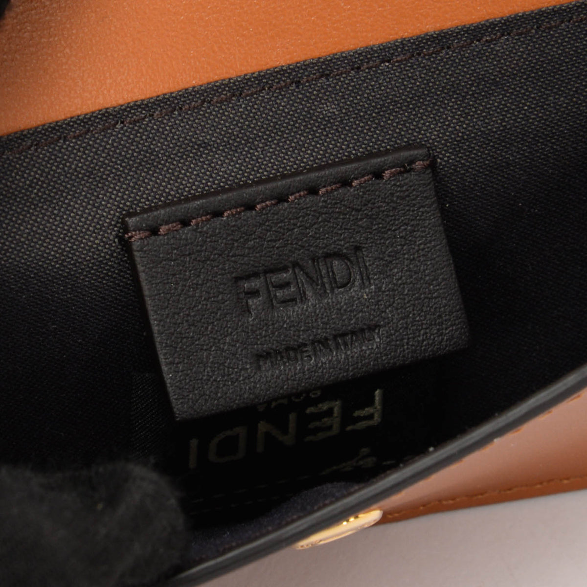 Fendi Brown Calfskin Roma Card Holder