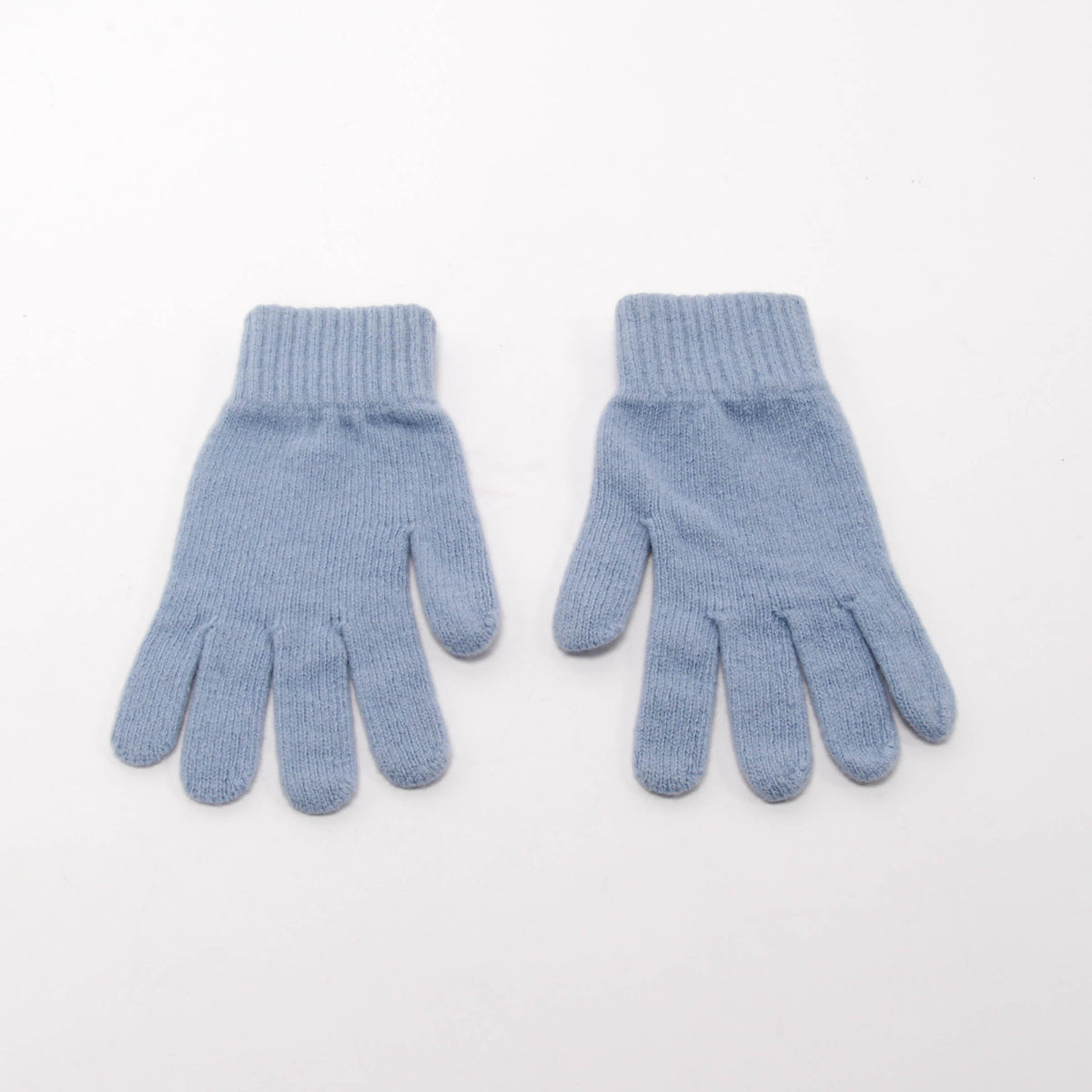 Burberry Blue Wool Blend Nova Check Scarf + Gloves