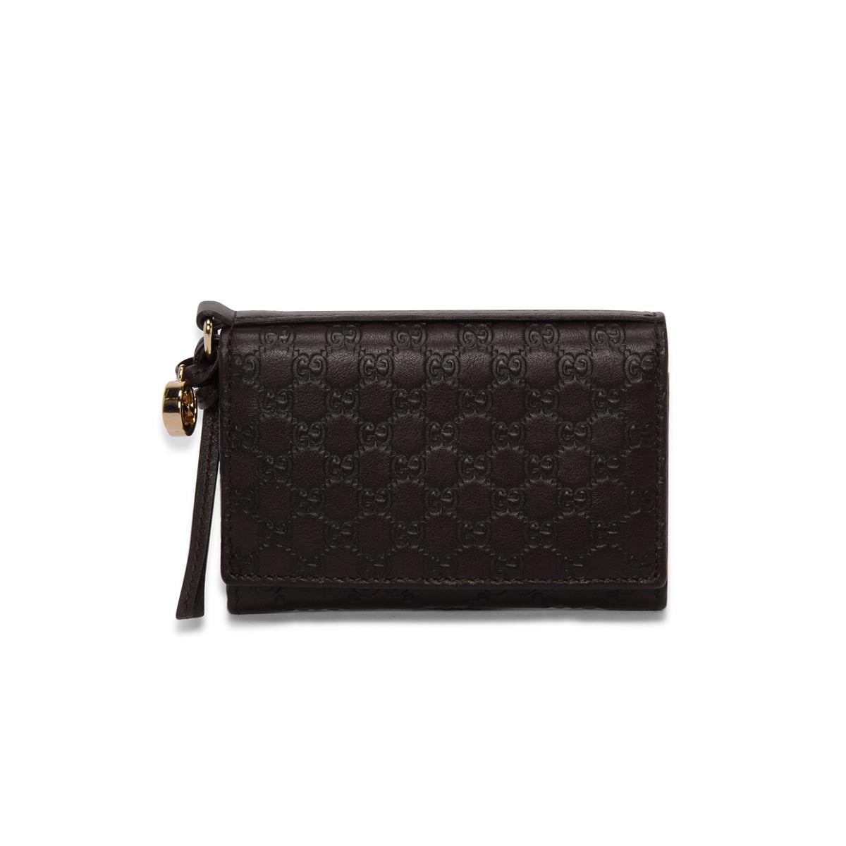 Gucci Brown Guccissima Leather Flap Wallet