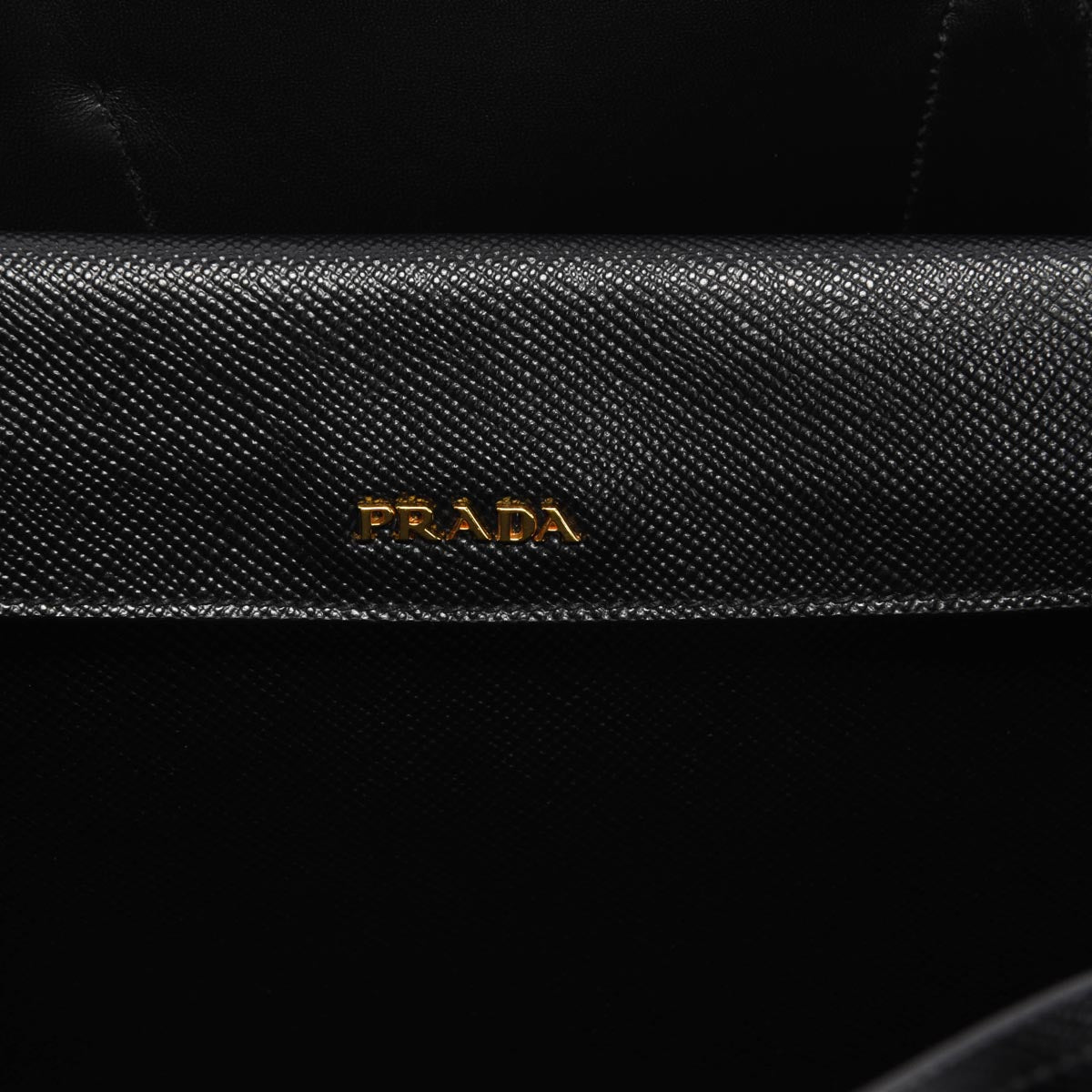 Prada Black Saffiano Medium Double Tote