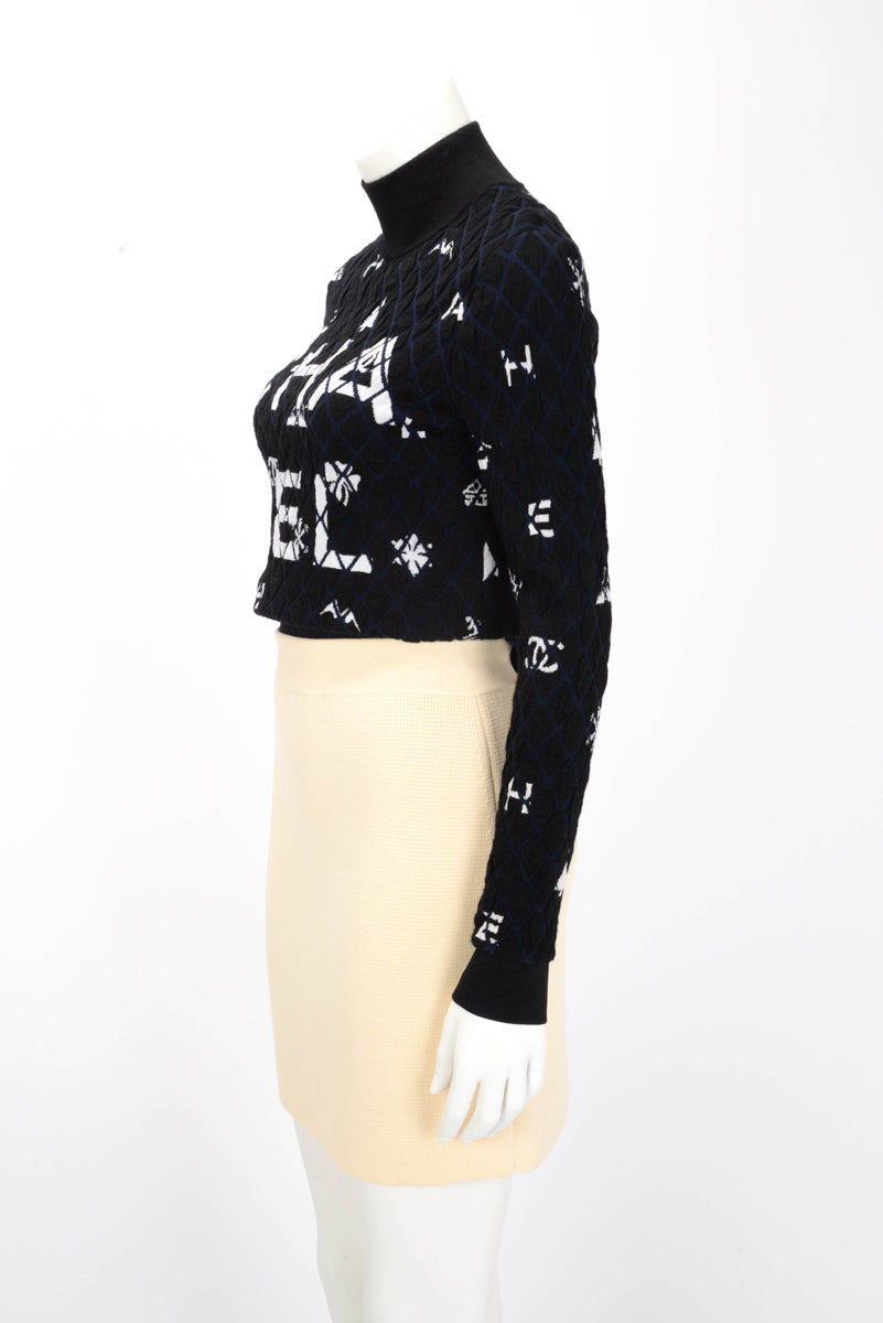 Gucci Cream Wool Knit Mini Skirt XS