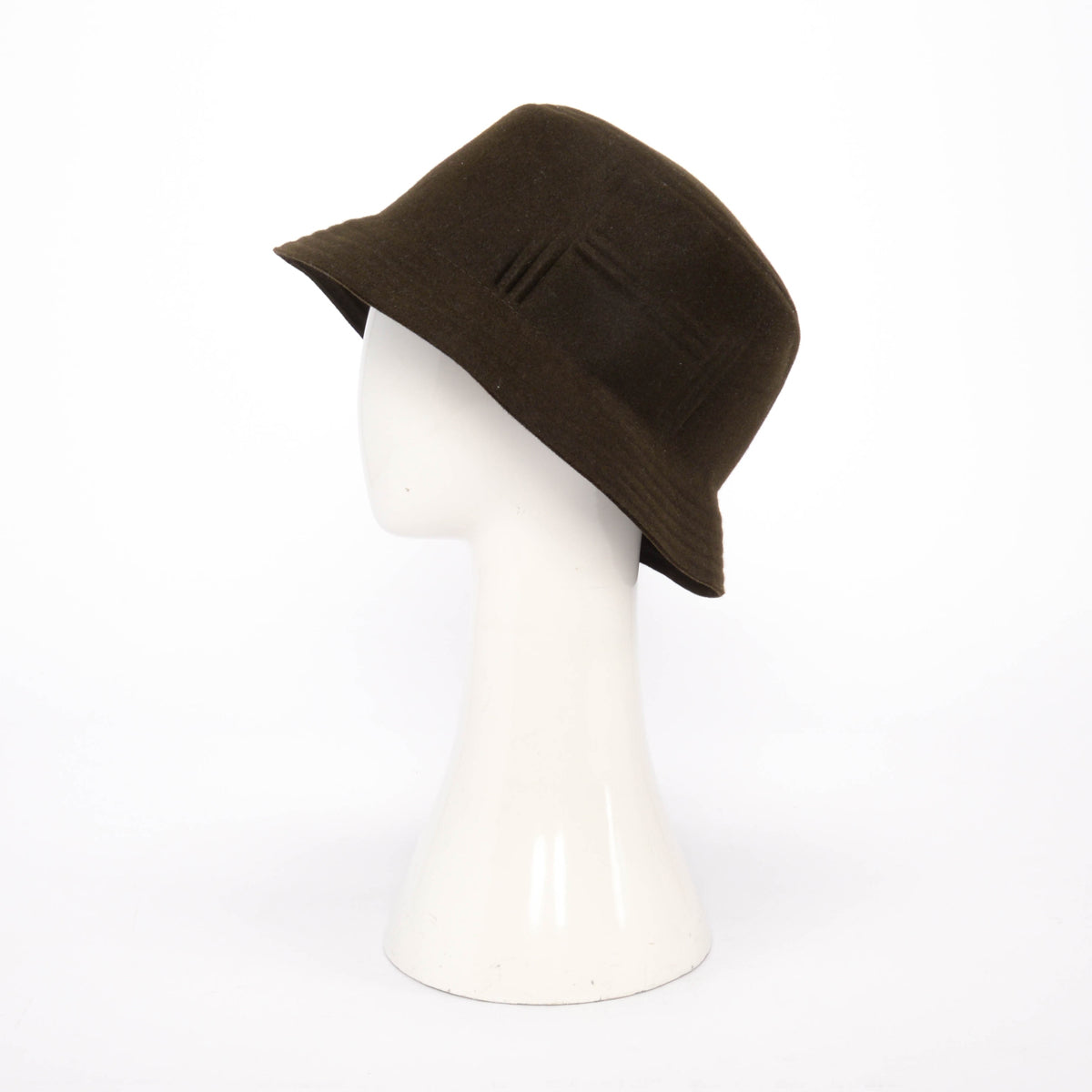 Hermes Khaki Rabbit Felt Dalton Bucket Hat