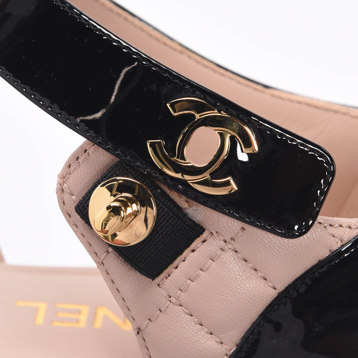 Chanel Pink Quilted Lambskin Turnlock Mary Jane Flats 37.5