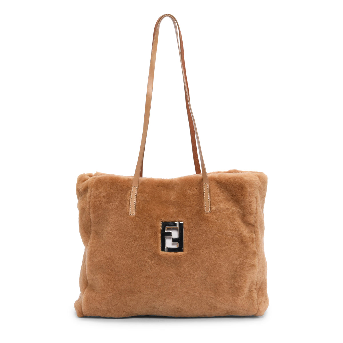 Fendi Caramel Faux Fur FF Tote