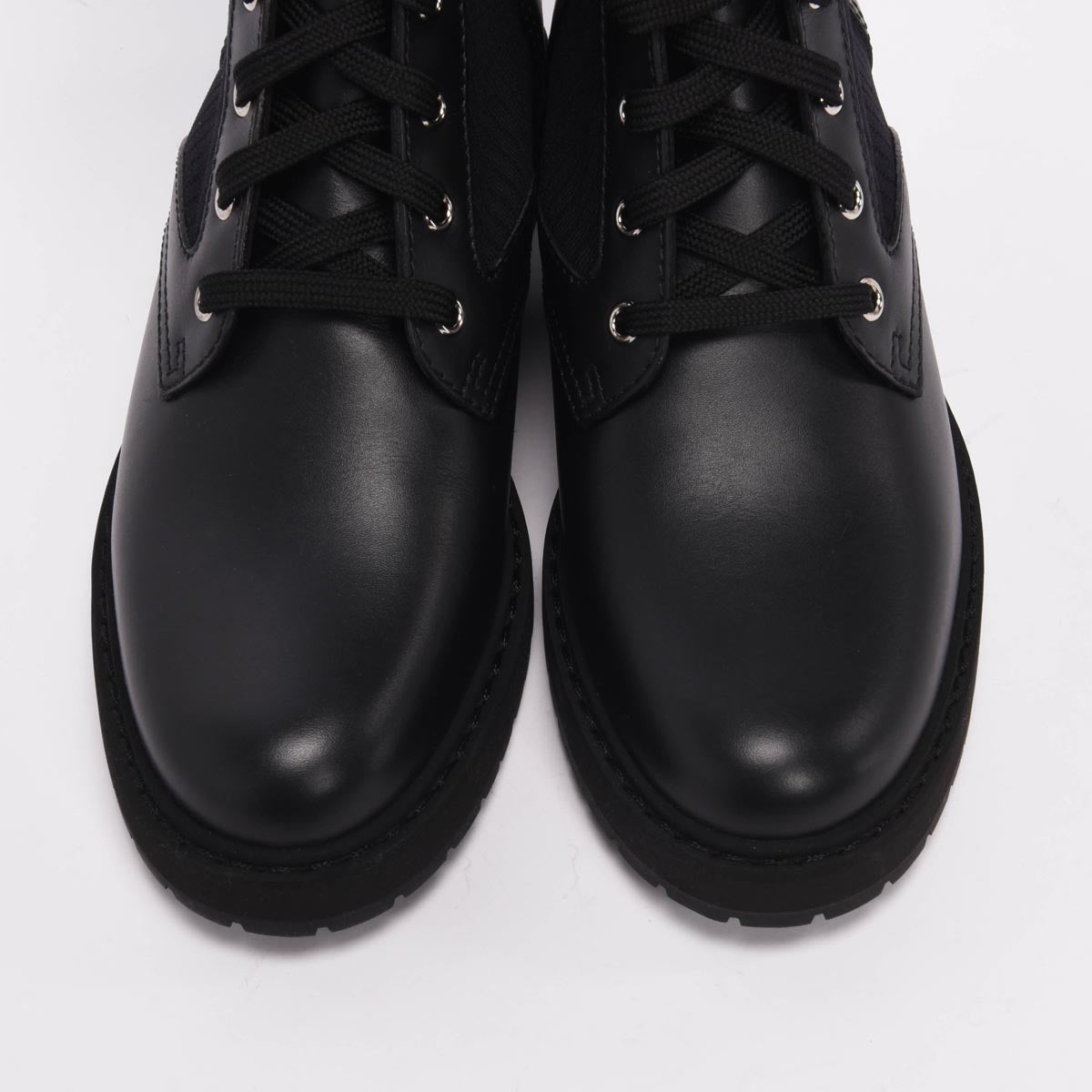 Fendi Black Calfskin Rockoko Biker Boots 39