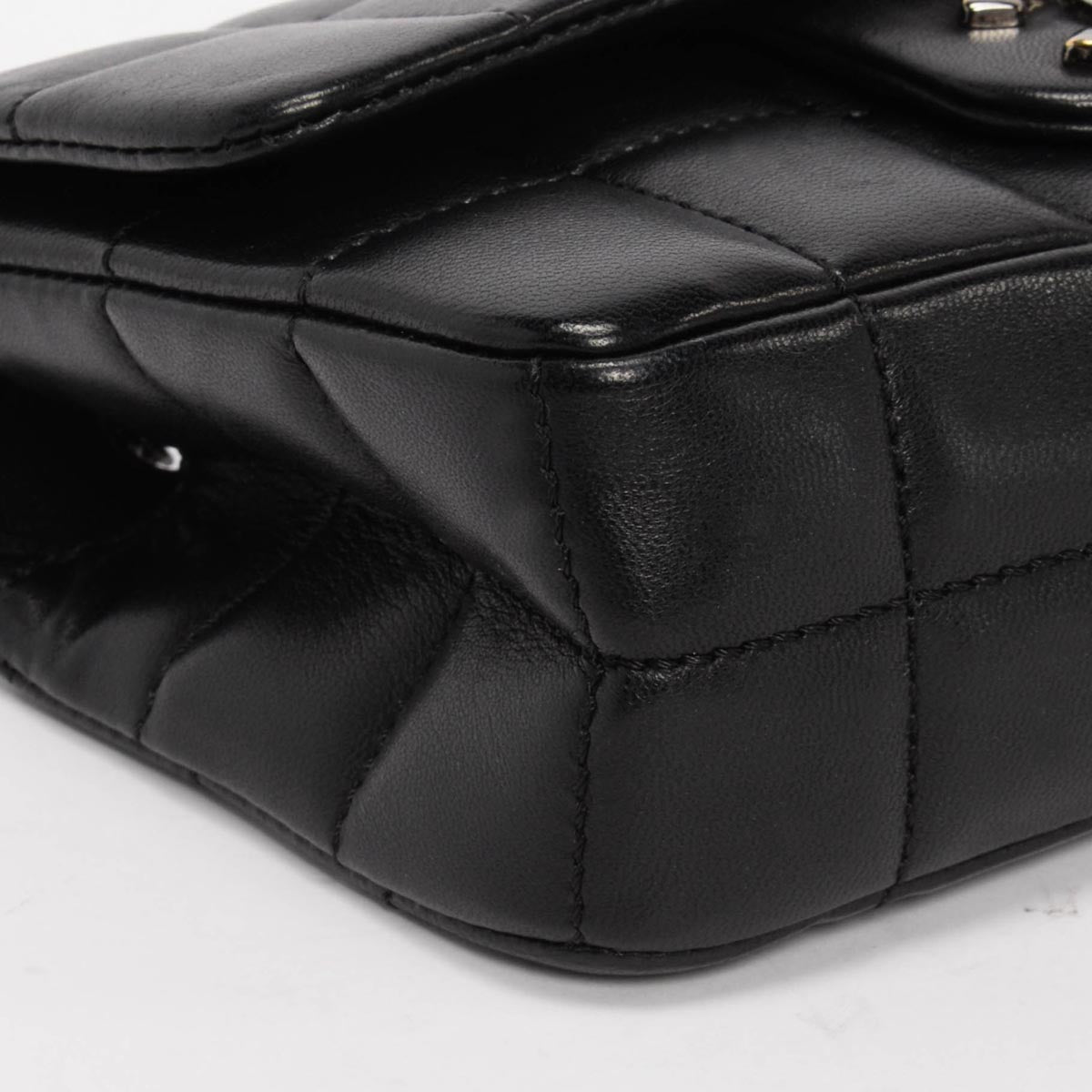 Chanel Black Chocolate Bar Beaded Chain Mini Bag