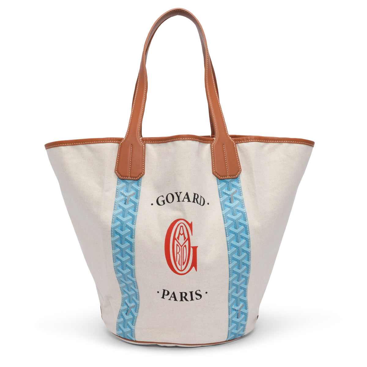 Goyard Turquoise Goyardine Reversible Belharra Tote