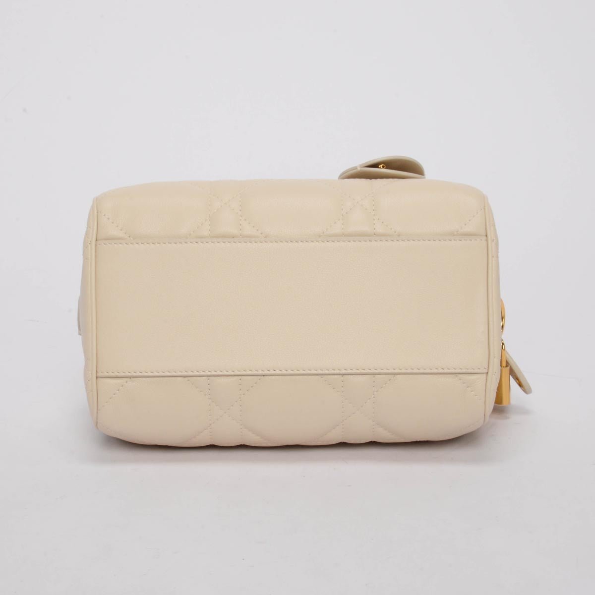 Dior Dusty Ivory Macrocannage Calfskin Groove 20 Bag