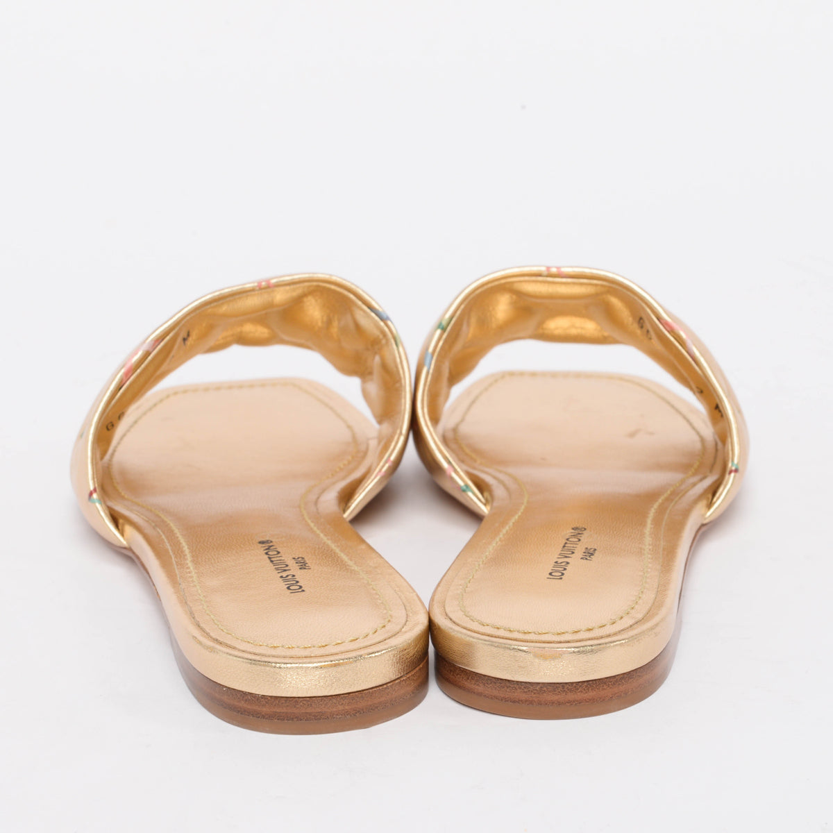 Louis Vuitton Gold Embossed Monogram Garden Revival Flats 36