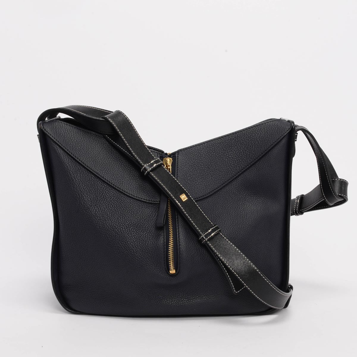 Loewe Navy Soft Grain Calfskin Small Hammock Bag